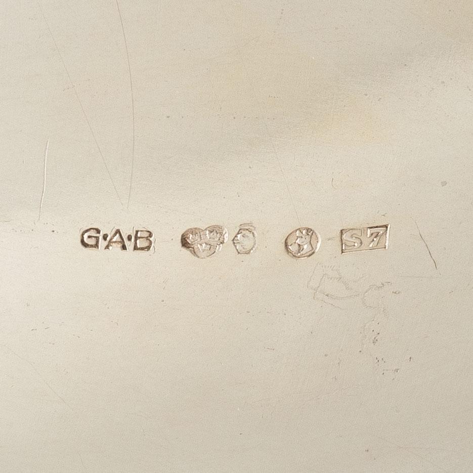 Kaffeservis, 3 delar, silver. GAB, Stockholm 1920.