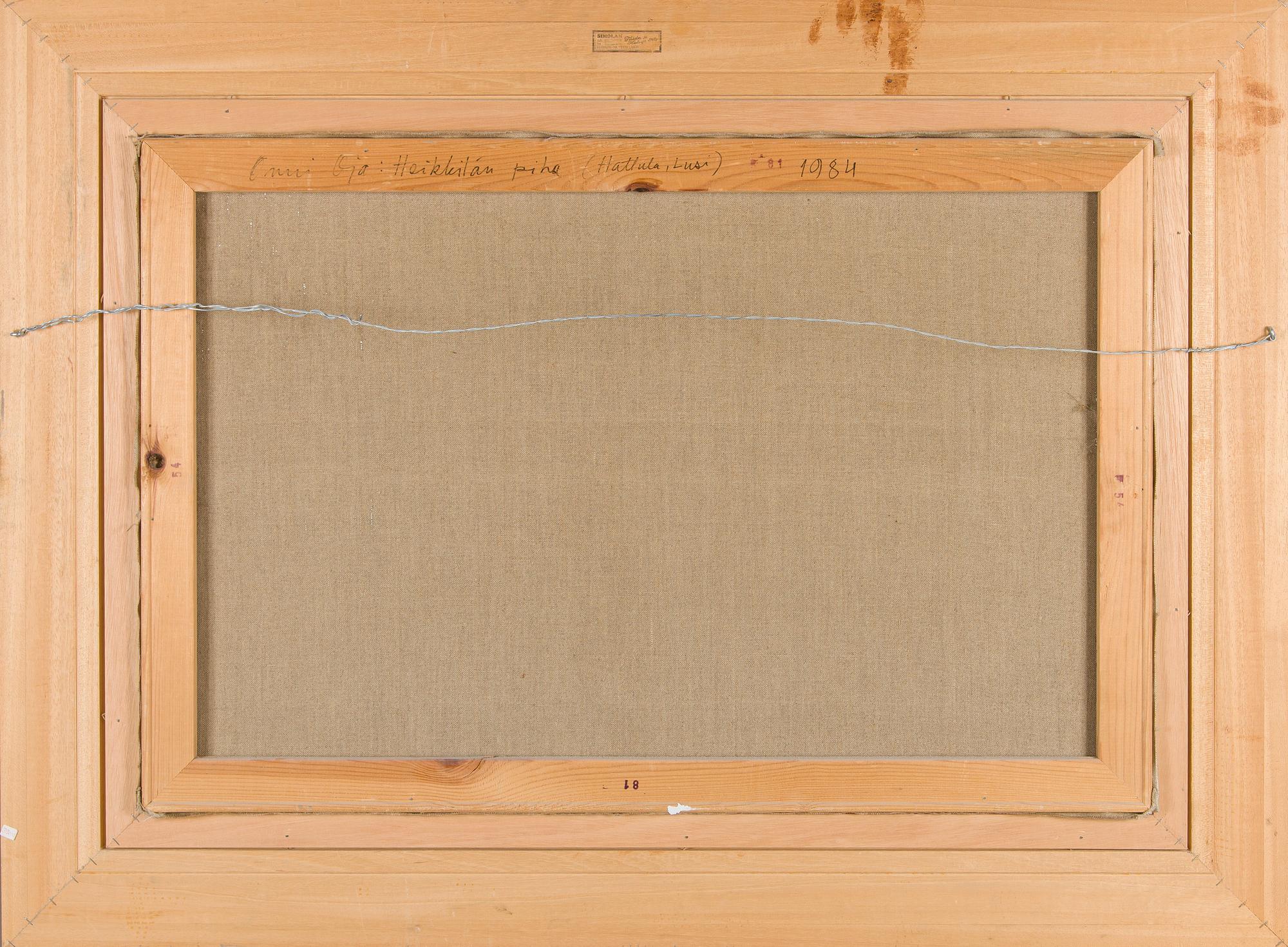 Onni Oja, Heikkilä's yard.