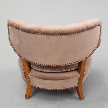 Otto Schulz, a "Schulz" easy chair, Jio Möbler, Jönköping, Sweden, mid 20th century.