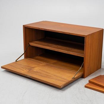 Poul Cadovius, a teak veneered 'Royal system' shelving system, Denmark,