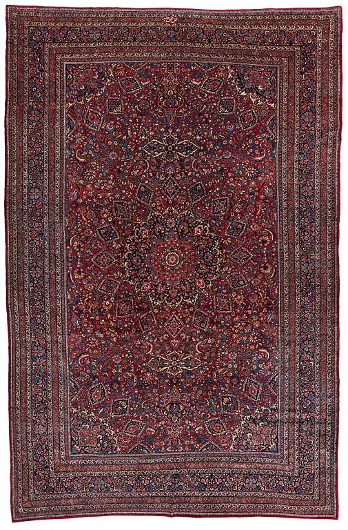 MATTO, a semi-antique Mashad, ca 544,5 x 356 cm, signed "Work by Makhmalbaf".