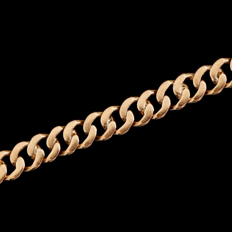 ARMBAND, 18K guld, svenska stämplar JP Stockholm 1945. Vikt 12 g.