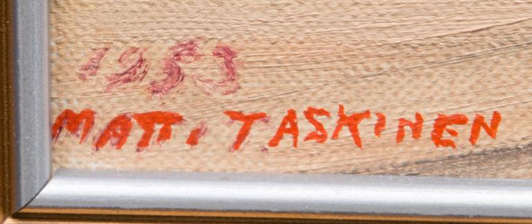 MATTI TASKINEN, öljy kankaalle, signeerattu ja päivätty 1953.