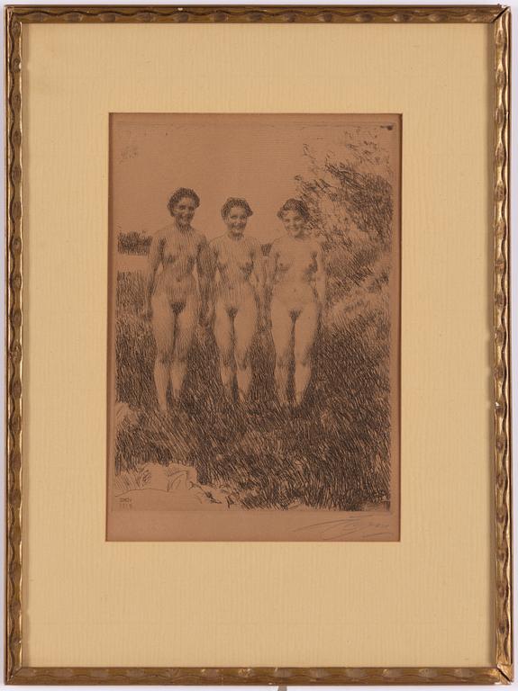 Anders Zorn, "Tre systrar".