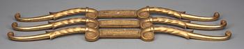 CORNICE, gilded wood, early 19th century.