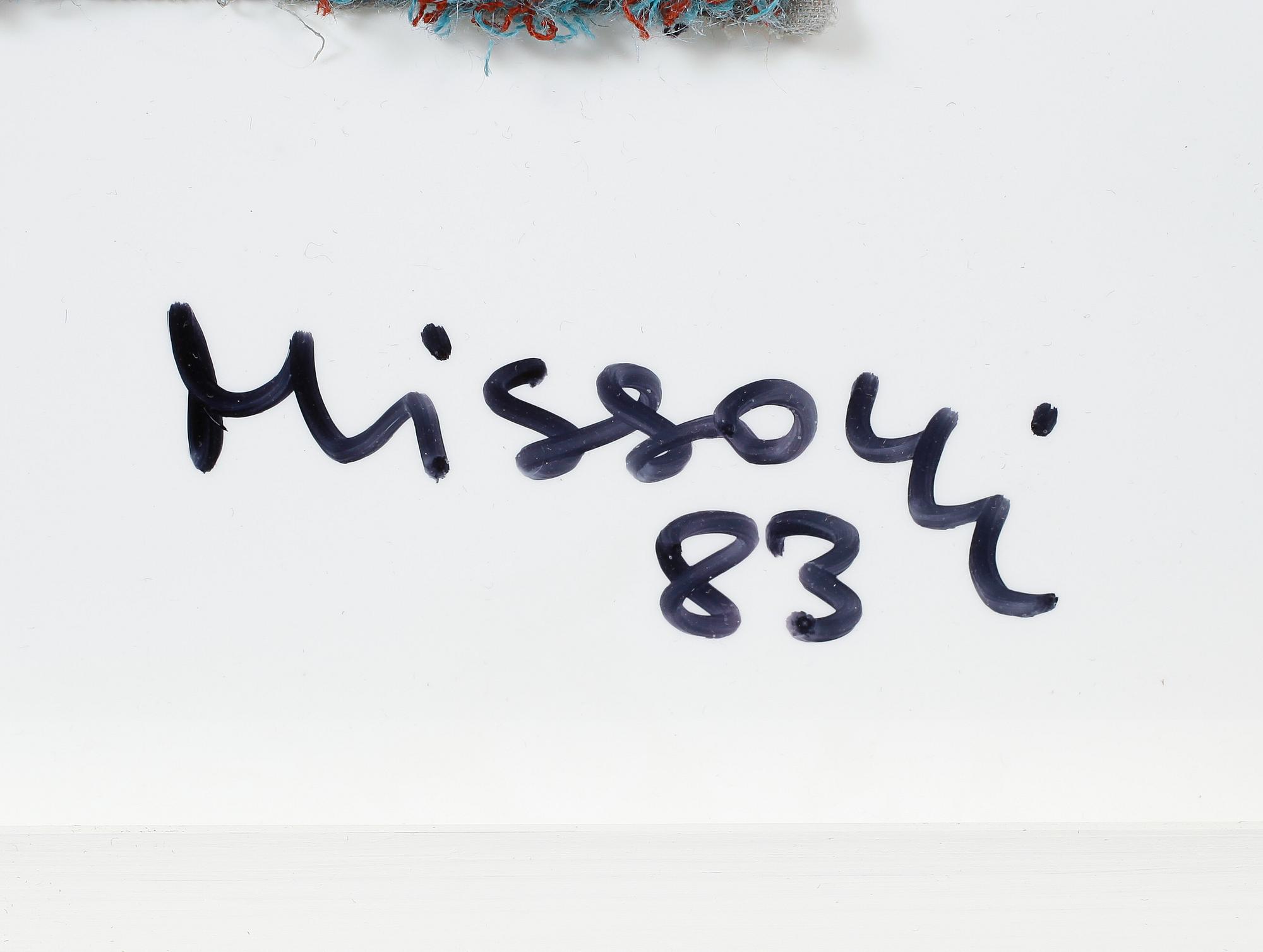 OTTAVIO MISSONI, stickad multipel, textil på plexiglas, signerad, daterad 83, numrerad på plakett 12/25.