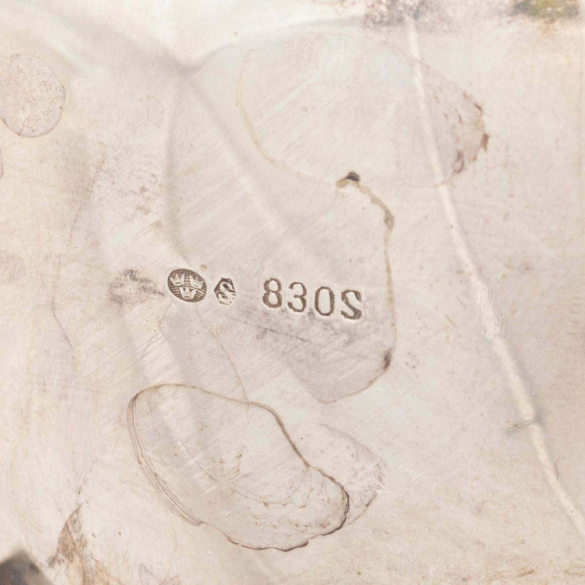 Kaffeservis, 3 delar, silver, möjligtvis Norge, med svenska importstämplar 1900-talets mitt.