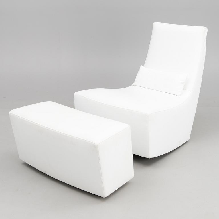 ALBAN-SÉBASTIEN GILLES, keinutuoli ja rahi, "Neo", Ligne Roset, Ranska 2000-luku.