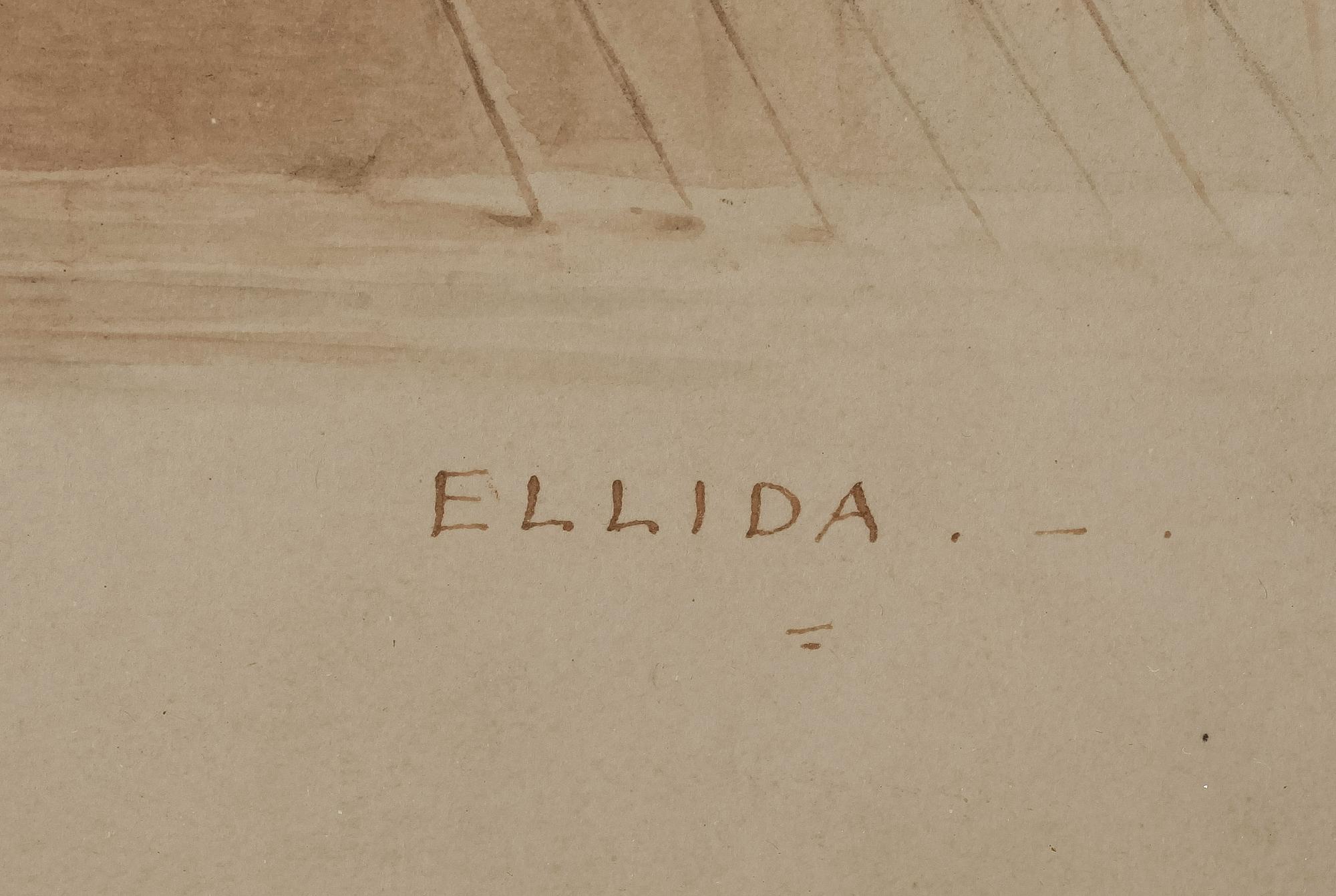 EGRON LUNDGREN, tuschlavering, signerad o daterad 1836.