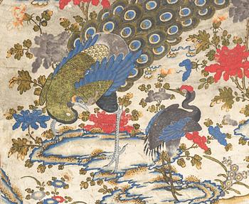 A Chinese painting/tapestry, late Qing dynasty.