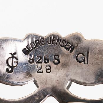 Georg Jensen, an early 20th-century silver buckle, Copenhagen Denmark 1904-1908.