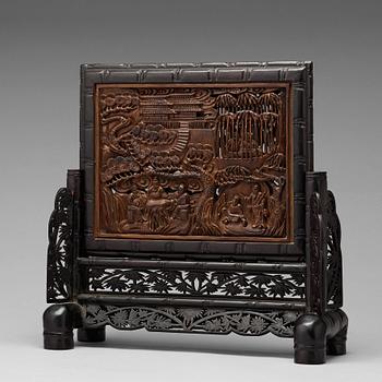 629. PANEL, bambu. Kina, omkring 1900.