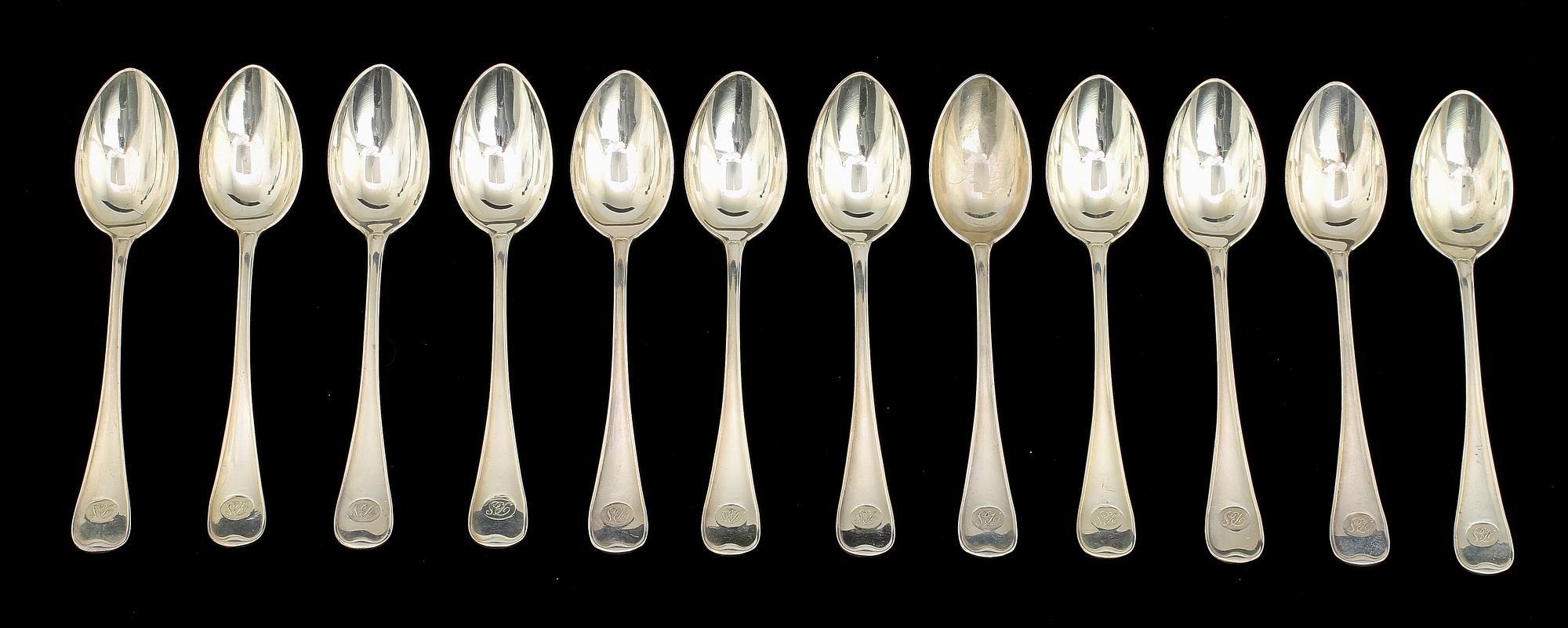 PARTI SILVER, 13 delar, 1900-tal, ca 360 gr.