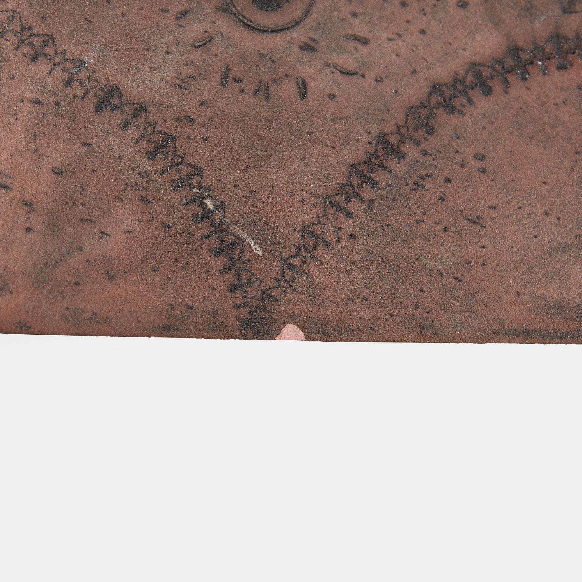 Rut Bryk, relief, signed a tergo.