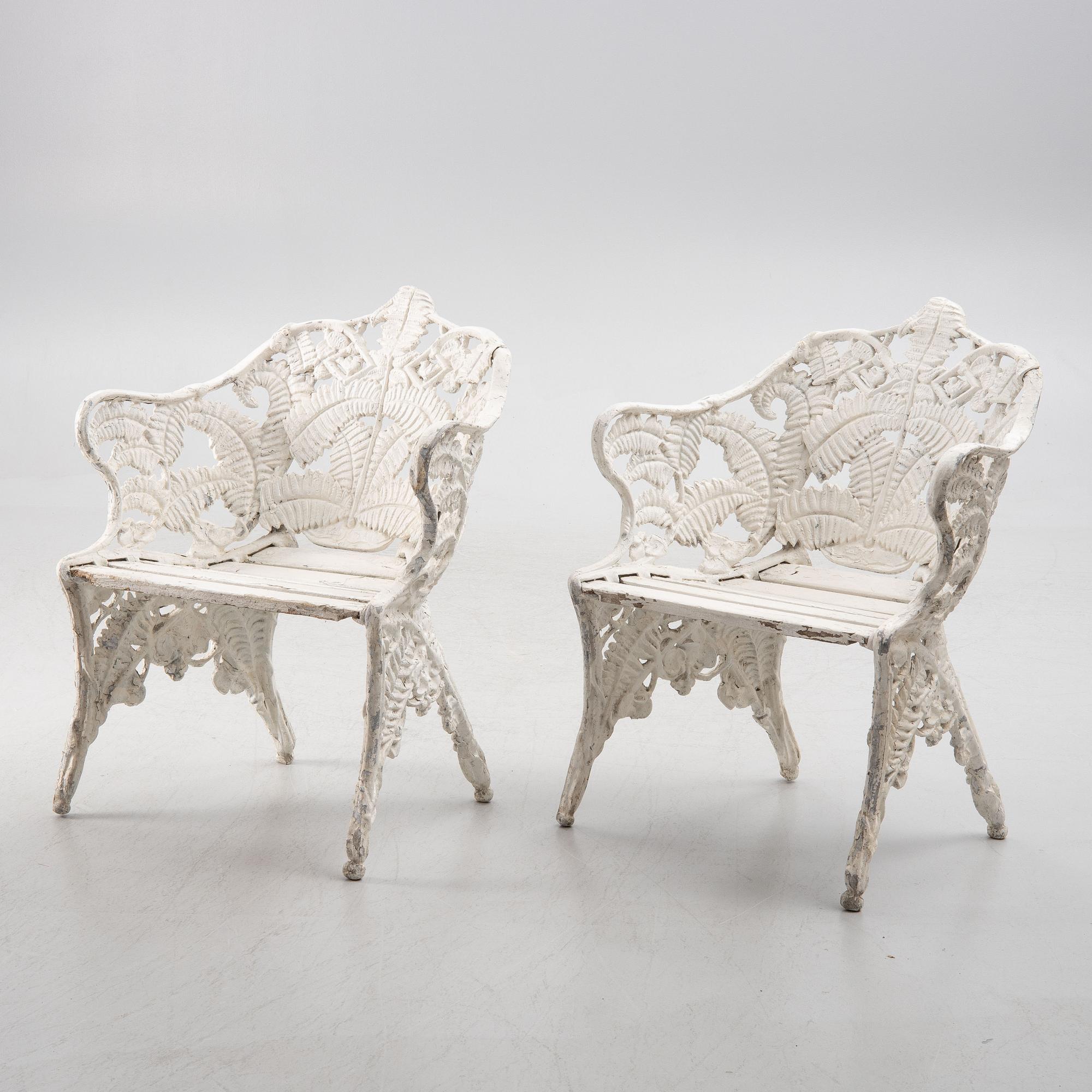 A pair of garden chairs, Riab Ruda, Sweden, second half of the 20th century.