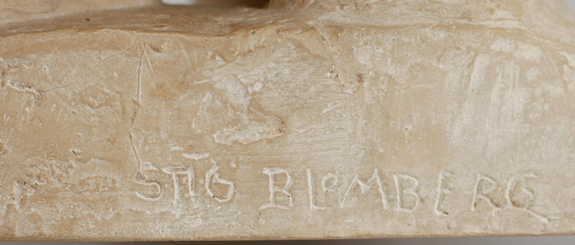 STIG BLOMBERG, skulptur, gips, signerad och numrerad 27/85.