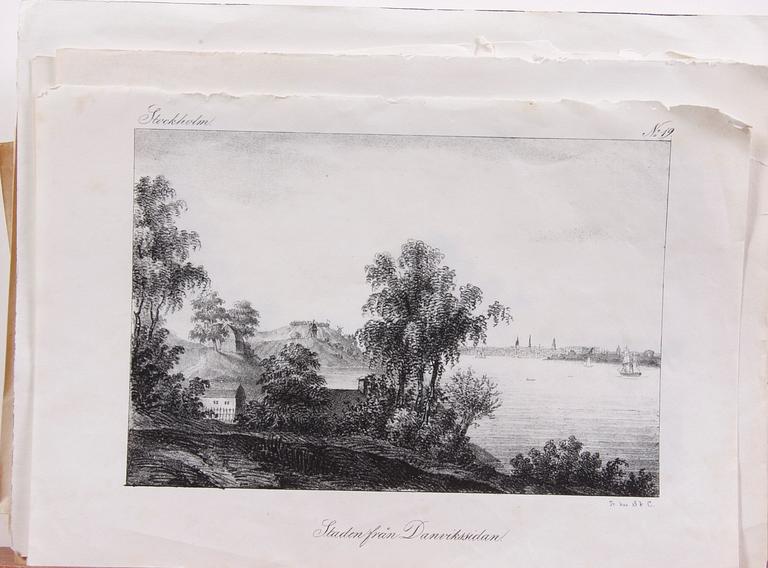 PARTI TRYCK, ca 100 delar, 1800-tal.