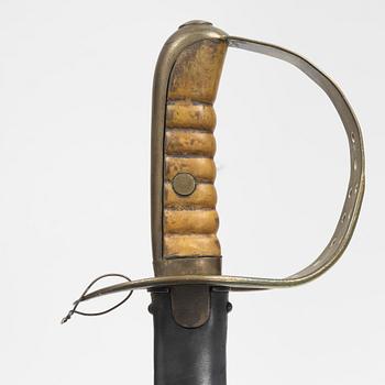 Swedish cavalry sabre 1867 pattern with scabbard.