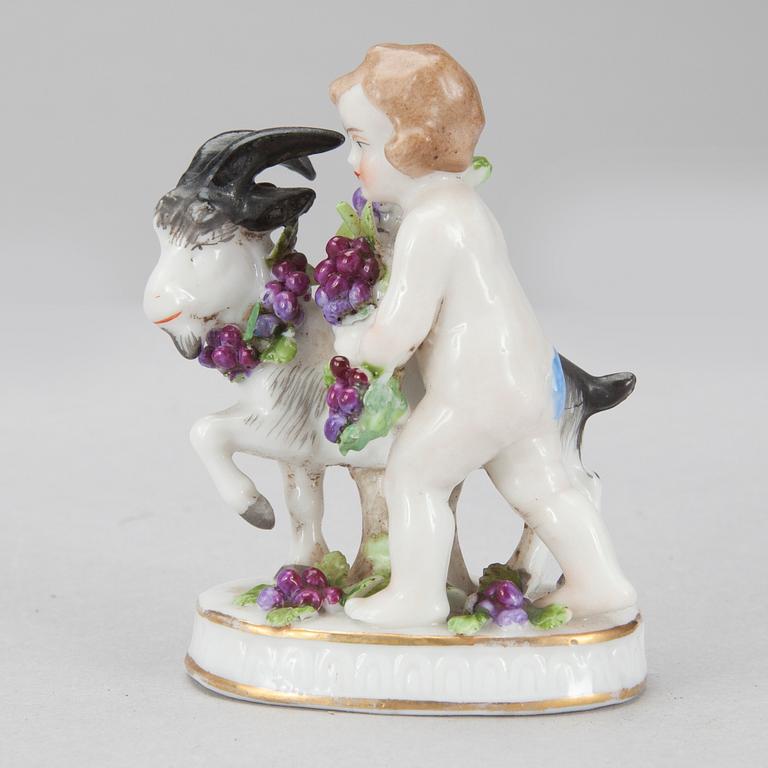 FIGURINER, 2 st, porslin, Mellaneuropa, troligen ca 1900.