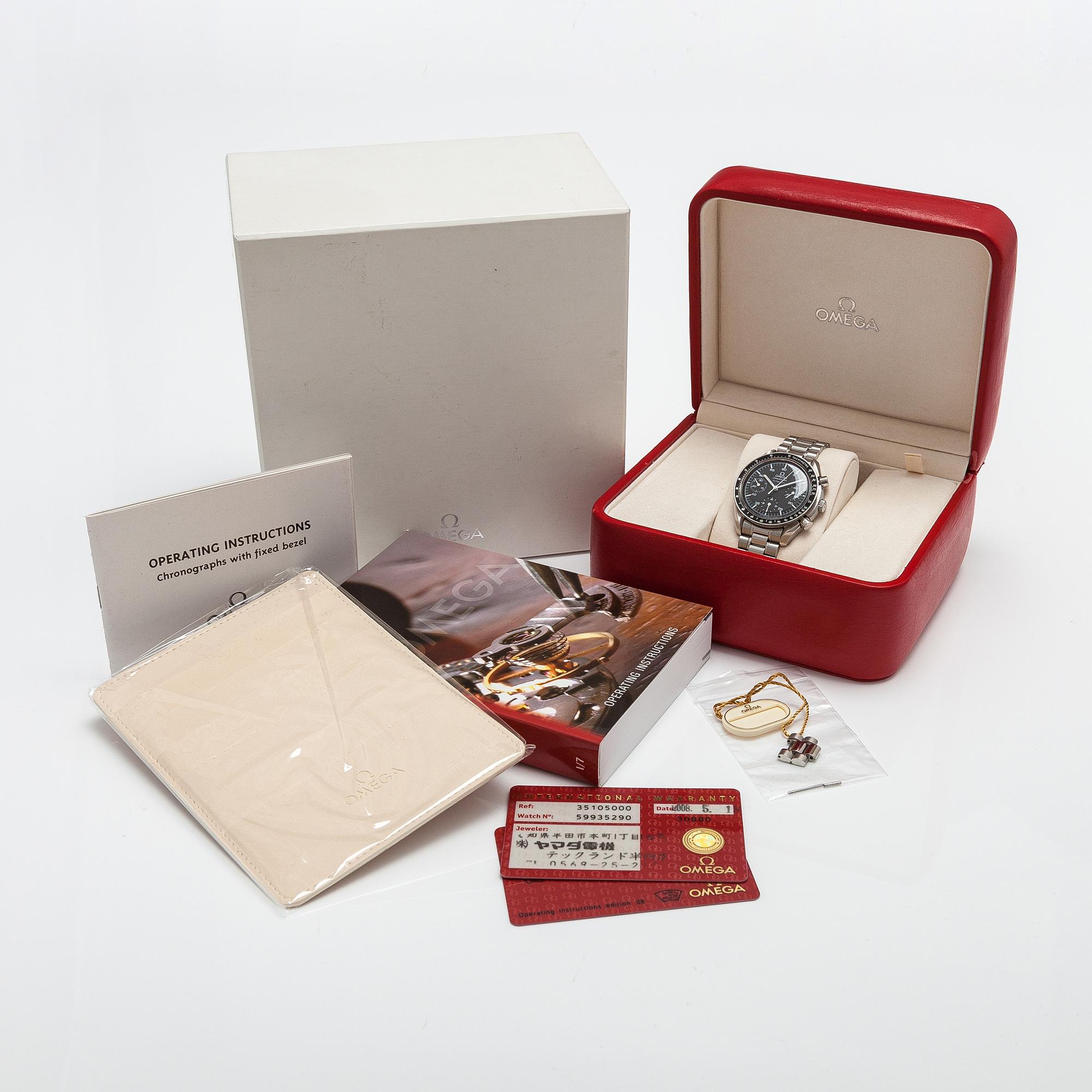 OMEGA, Speedmaster reduced, wristwatch, 39 mm.