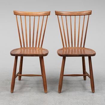 Six chairs by Carl Malmsten, limited edition, for Stolab, 2012.