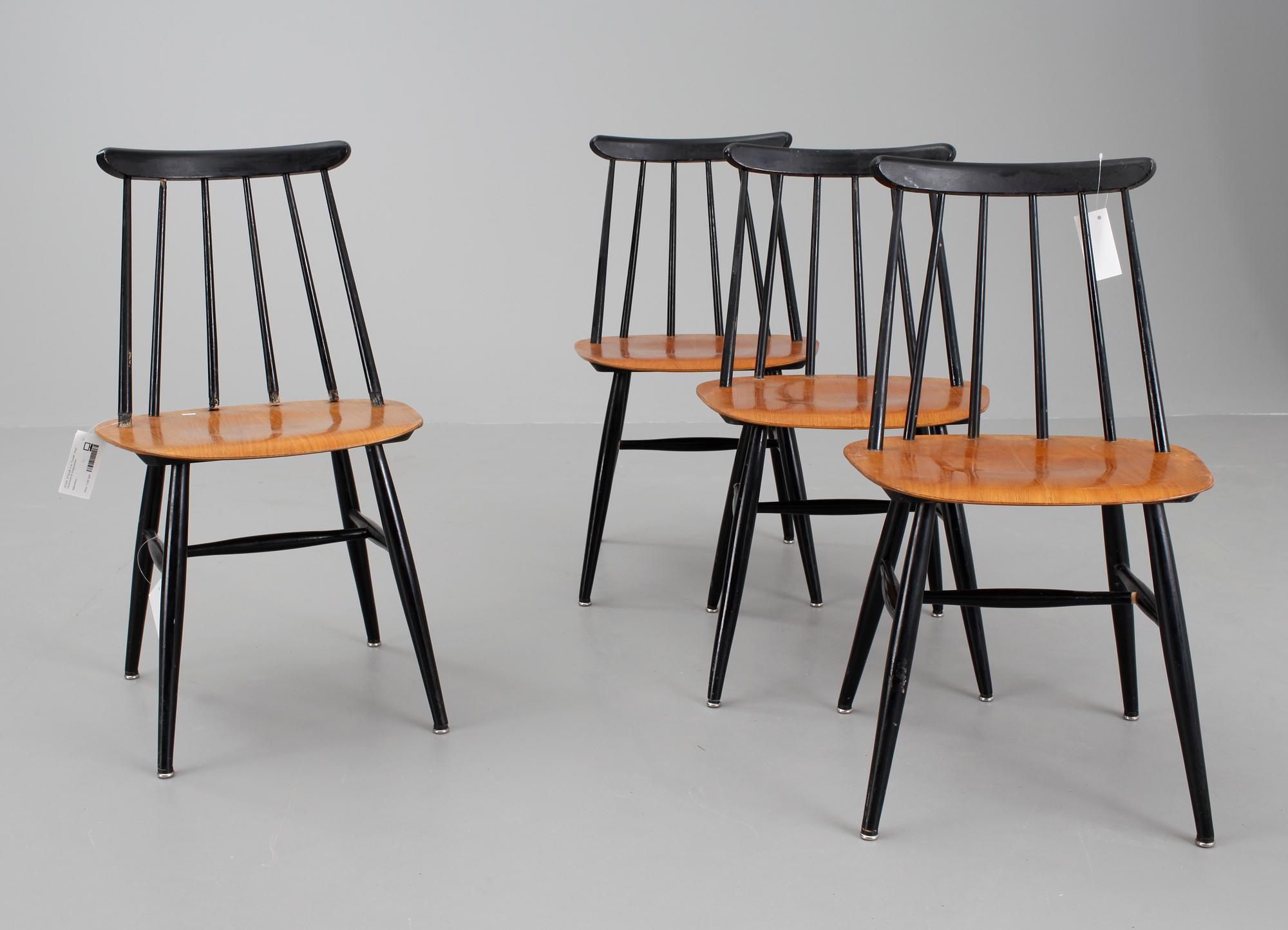 STOLAR, 4 st, "Fanett", Ilmari Tapiovaara för Edsbyverken.