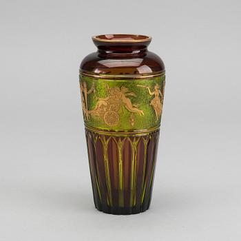 LEON LEDRU, a Cortège des Musiciens cameo glass vase for Val St Lambert around 1900-1910.