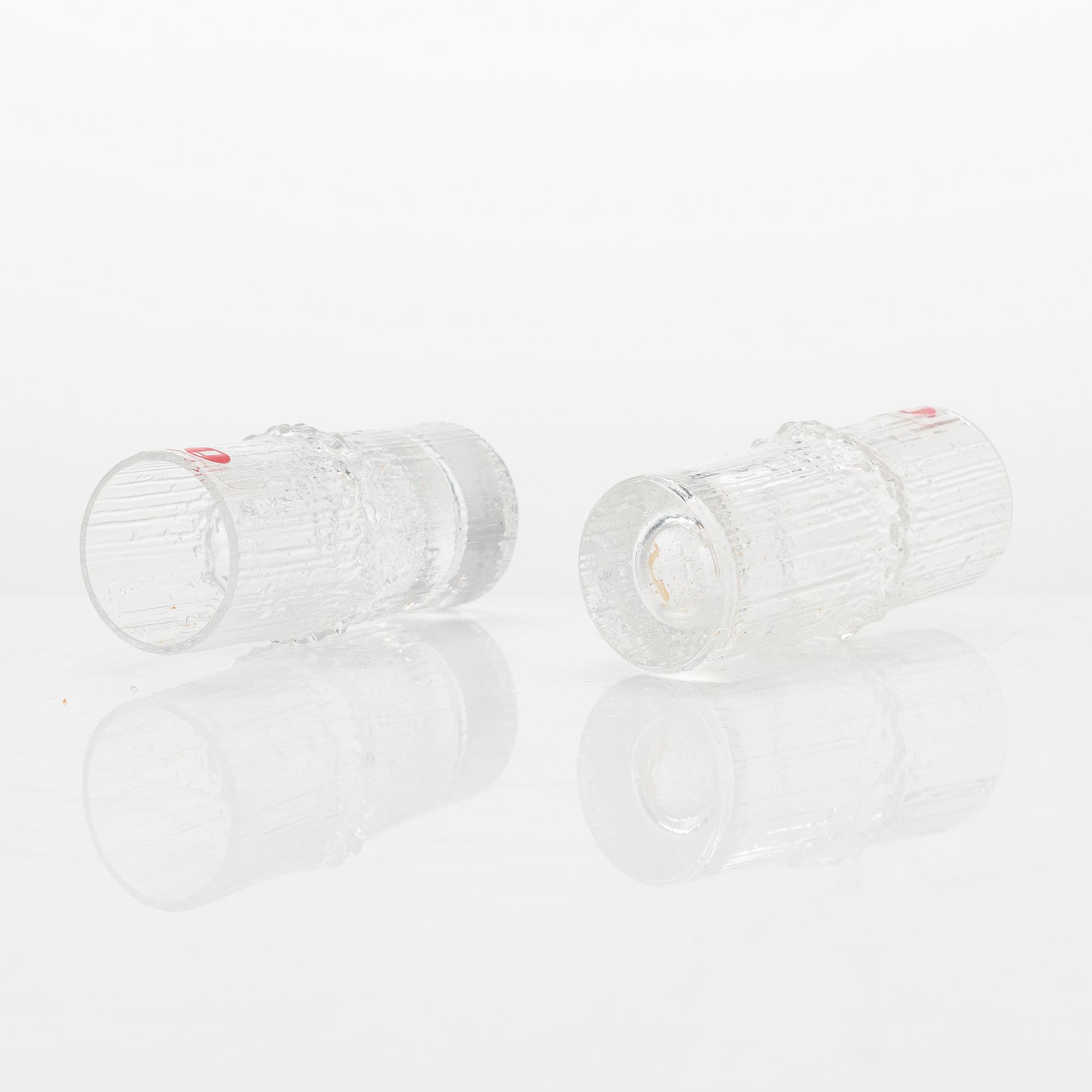 Tapio Wirkkala,  a set of  six 'Niva' snaps glasses, Iittala. Original wooden box.