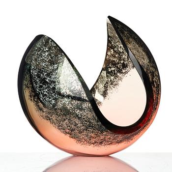 Lena Bergström, a unique glass bowl, Kosta Boda, signed.