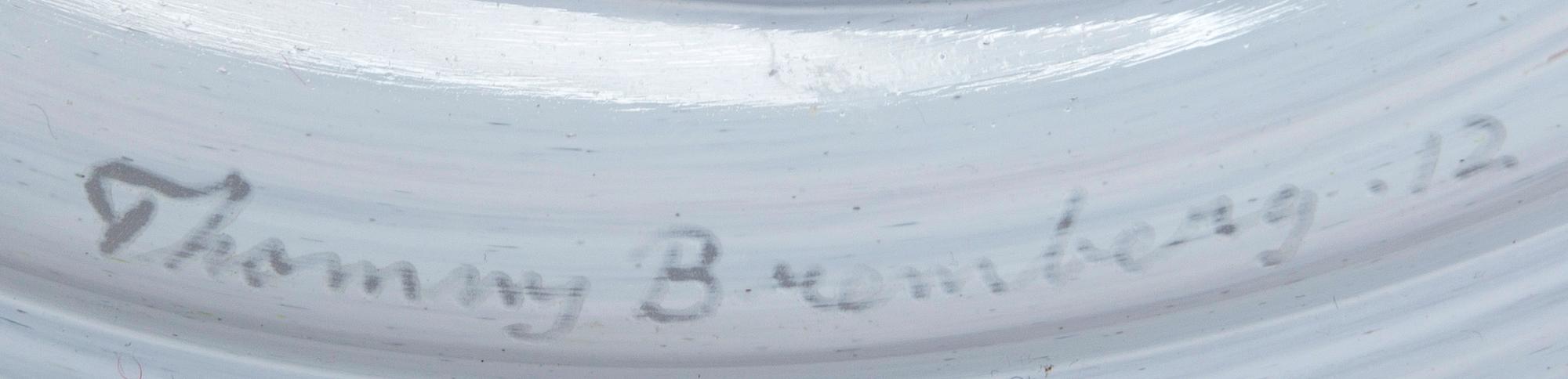 Thommy Bremberg, a signed and dated glass sculpture.