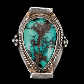 RING, silver och turkos, 1900-talets andra hälft.
