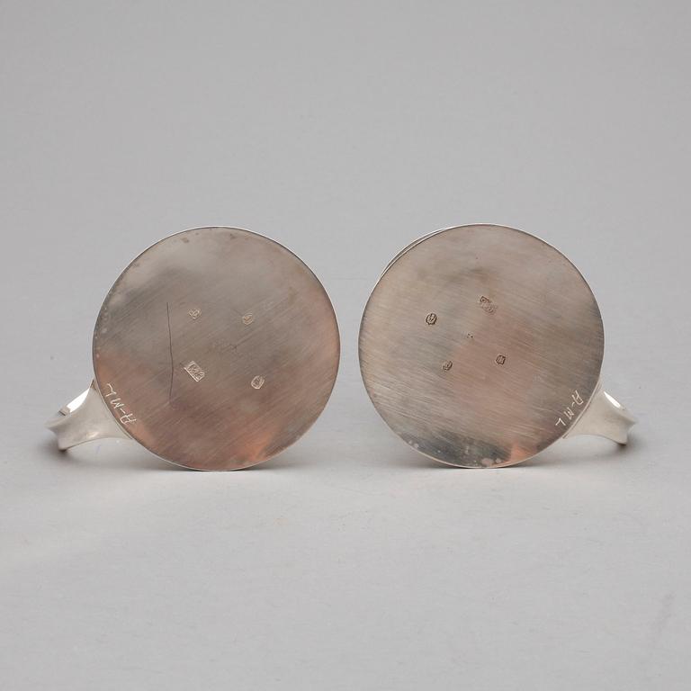 NATTLJUSSTAKAR, silver, okänd mästare, 1900-tal. Totalvikt ca 447 g.