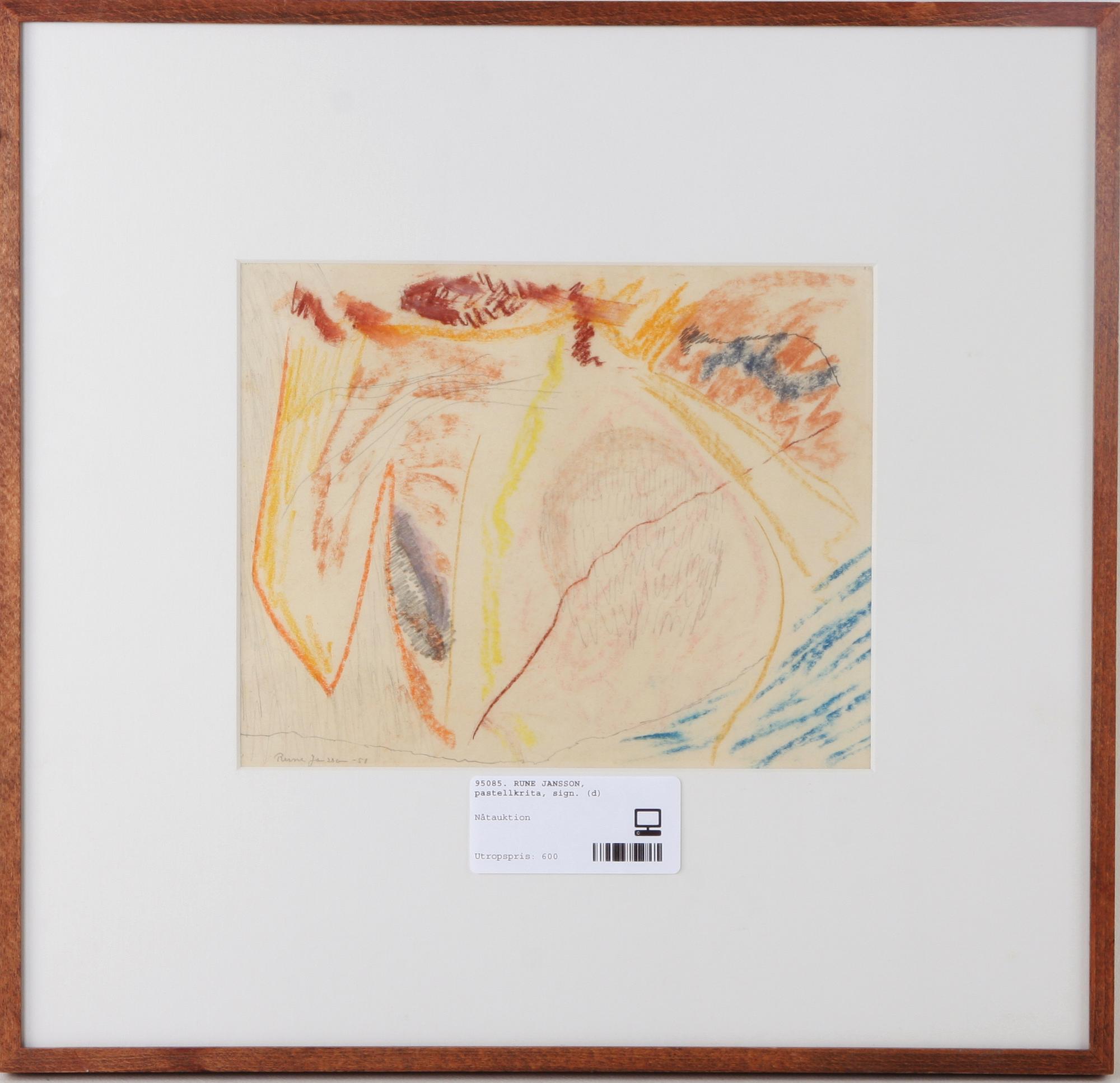 RUNE JANSSON, pasteller, 3 st, sign o dat -50 resp -52.