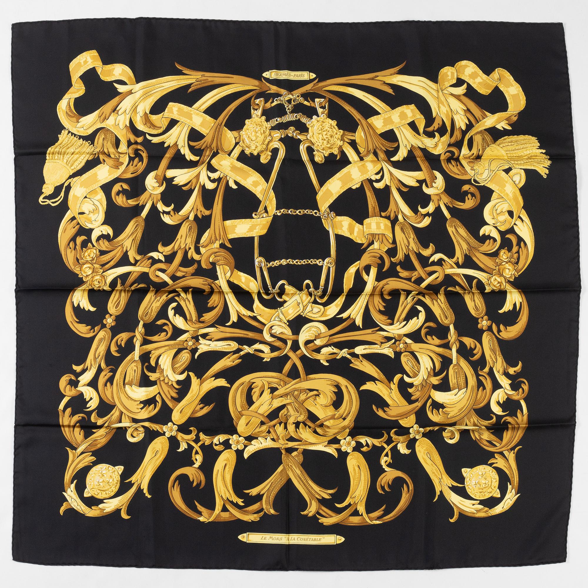 Hermès, scarf, "Le Mors A La Conétable".