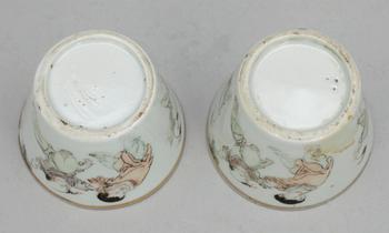 SERVISDELAR, 12 delar, porslin, Qingdynastin, 1800-tal.
