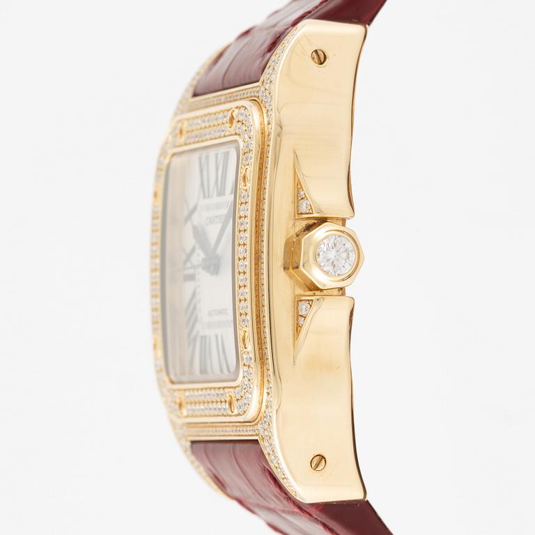 Cartier, Santos 100, "Diamond Paved Case", ca 2010.