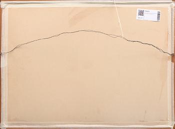 Lage Lindell, Gouache/blandteknik på papper, signerad.
