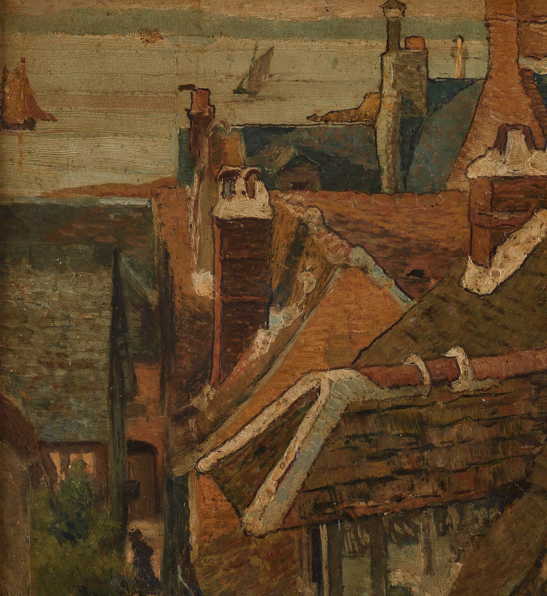 Helmer Osslund, 'Hustak i Honfleur' (Rooftops, Honfleur).