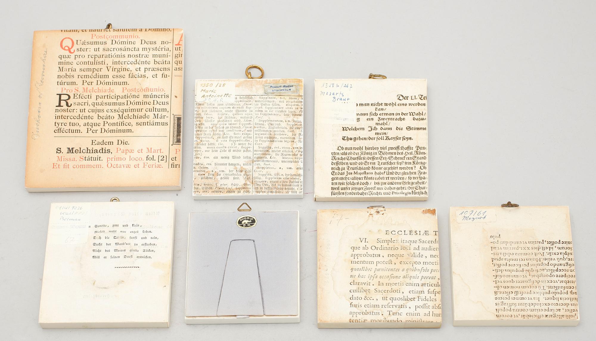 MINIATYRMÅLNINGAR, 7 st, 1800-/1900-tal.