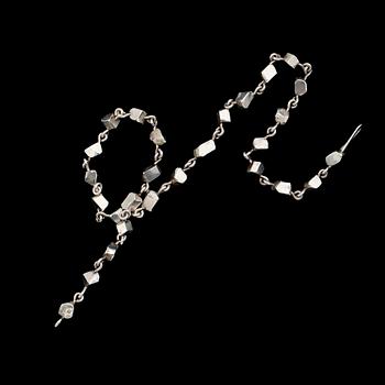 COLLIER, sterlingsilver, Ray Urban, Stockholm 1992. Total vikt 46 g.