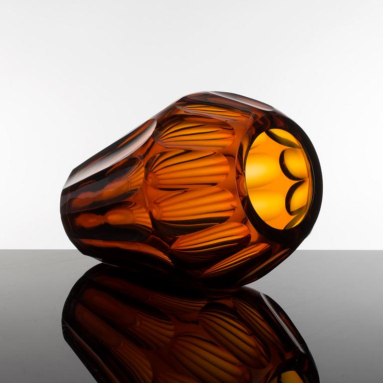 A glass vase from Moser, Karlsbad. 1920´s or 1930´s.