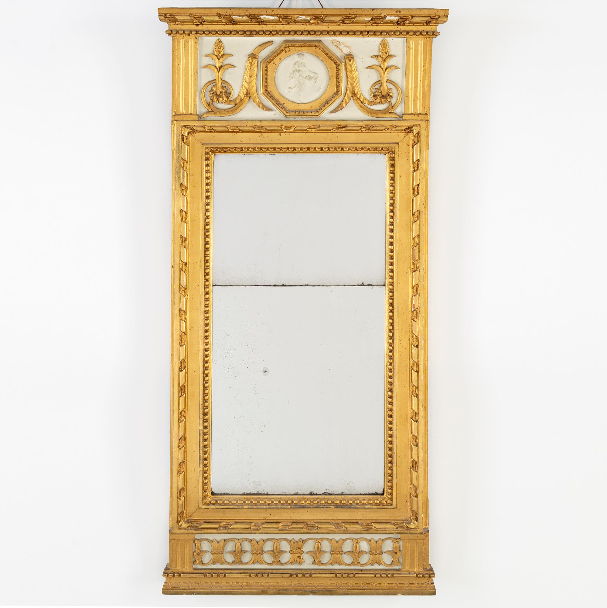 A late gustavian mirror, Stockholm ca 1800.