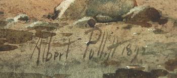 ALBERT POLLITT, akvarell, sign o dat 1892.