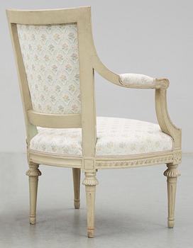 KARMSTOL. Gustaviansk. Av Ephraim Ståhl (mästare i Stockholm 1794-1820).