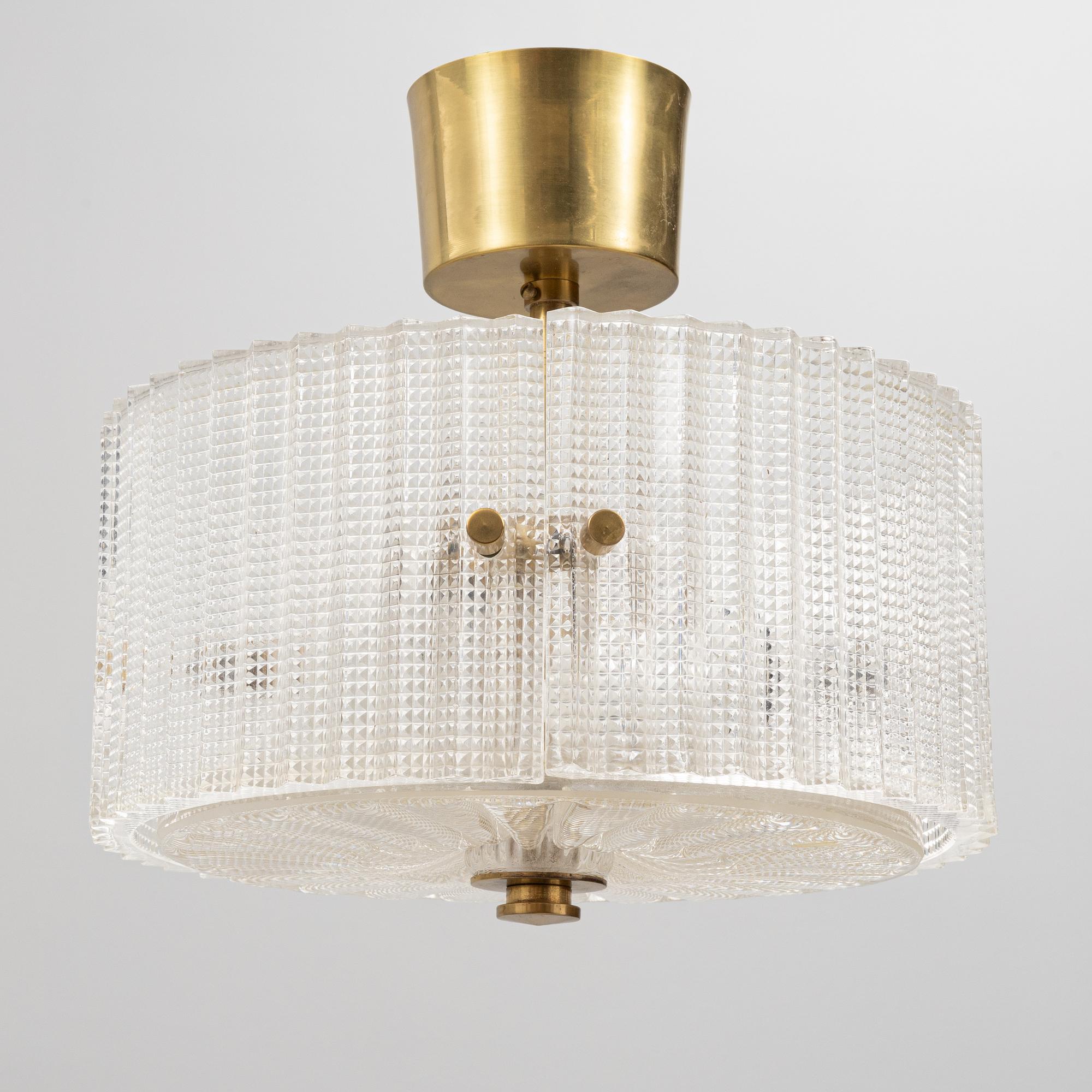 Carl Fagerlund, a ceiling lamp, Orrefors, 1970's/70's.