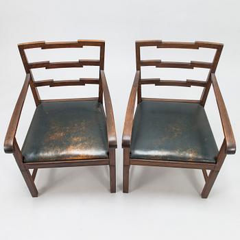 MIKKO S. NUPPONEN, a set of six 1930's 'Jukola' chairs for HMN Huonekaluliike Mikko Nupponen. Finland.