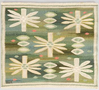 Barbro Nilsson, a tapestry weave, 'Näckrosorna' c. 49 x 42.5 cm, signed BN.