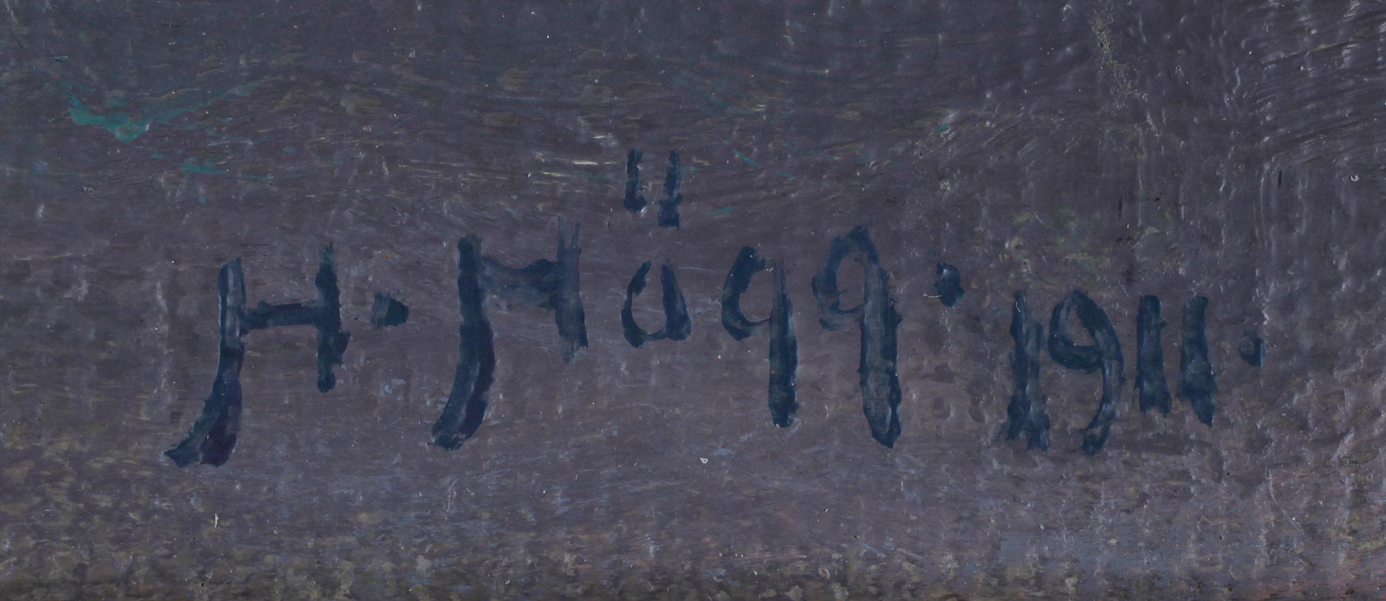 HERMAN HÄGG, olja på duk. Sign o dat 1911.