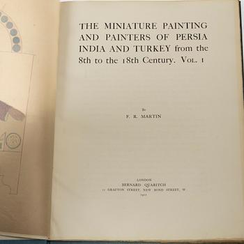 A collection of "Hanway's Travels in Persia" as well as "Tapestries with Figures from the 16th and 17th Centuries" etc.