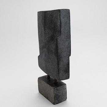 Aimo Taleva, sculpture, black granite, signed and dated 2007.